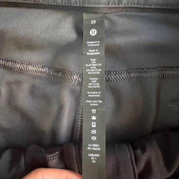 Lululemon ABC Slim Fit Pants Men’s Size 38 Dark Gray Elastomultiester Blend - Picture 2 of 9